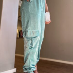 Calça Lurex Azul