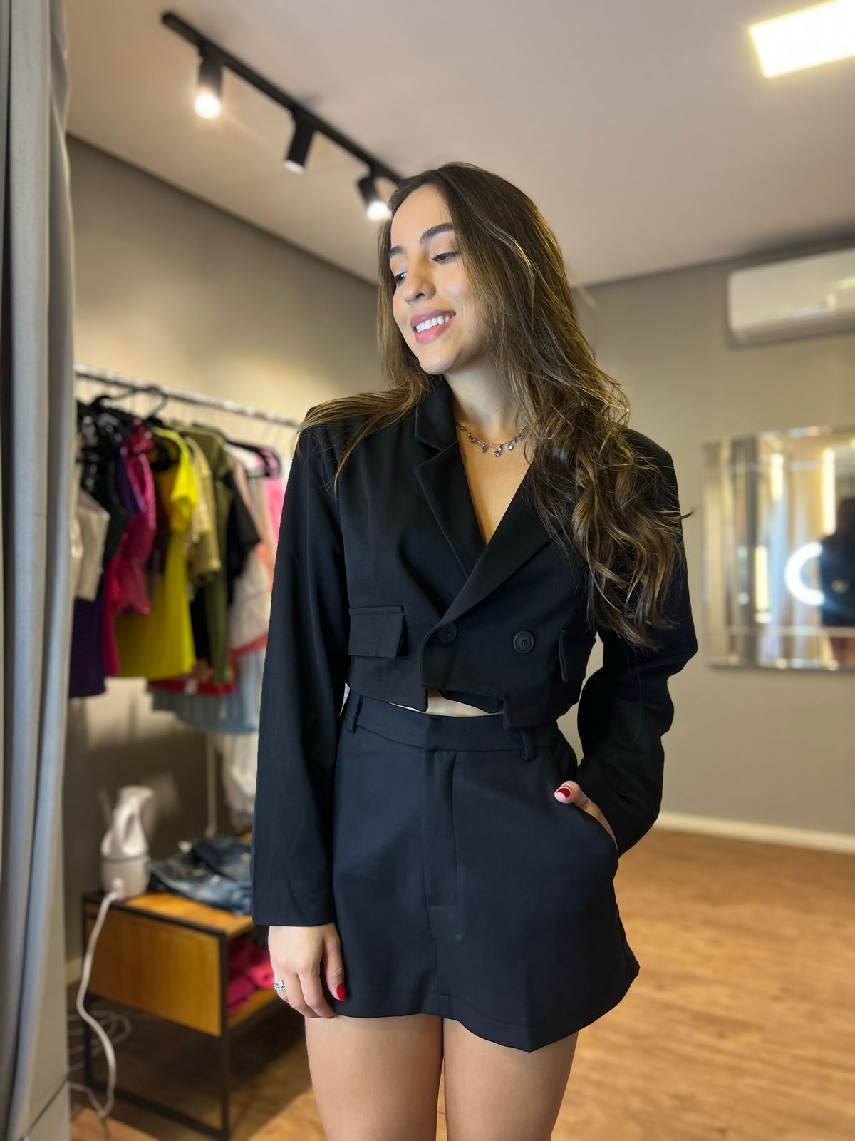 Blazer Cropped Preto
