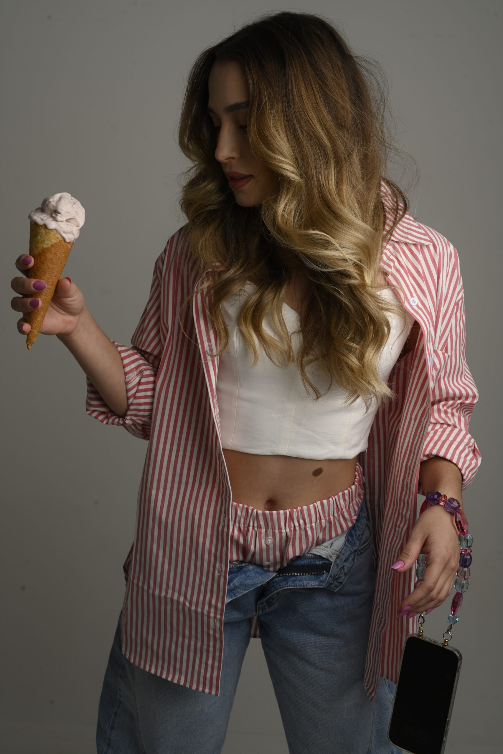 Camisa Listrada (Rosa)