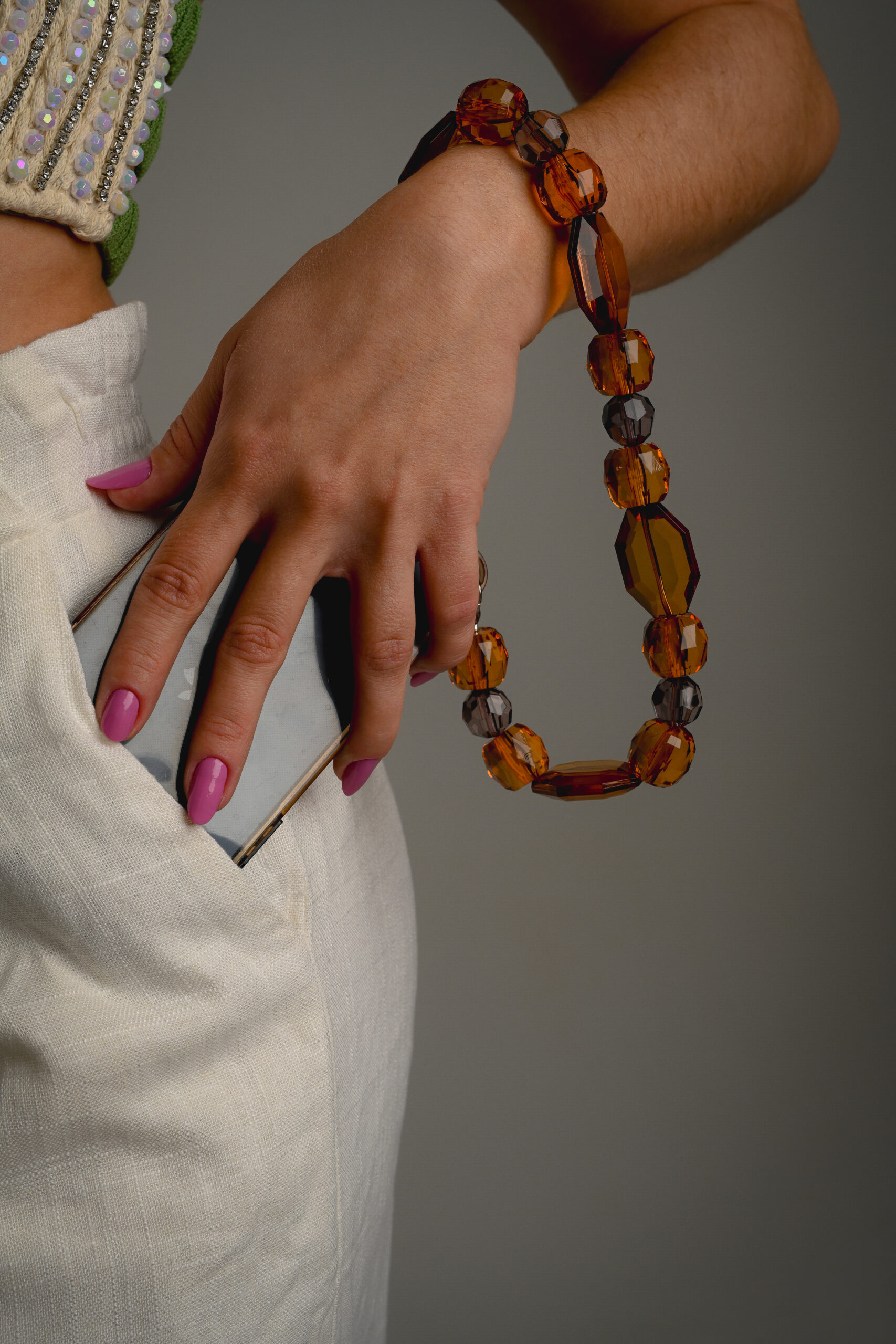Phone Strap- Bege