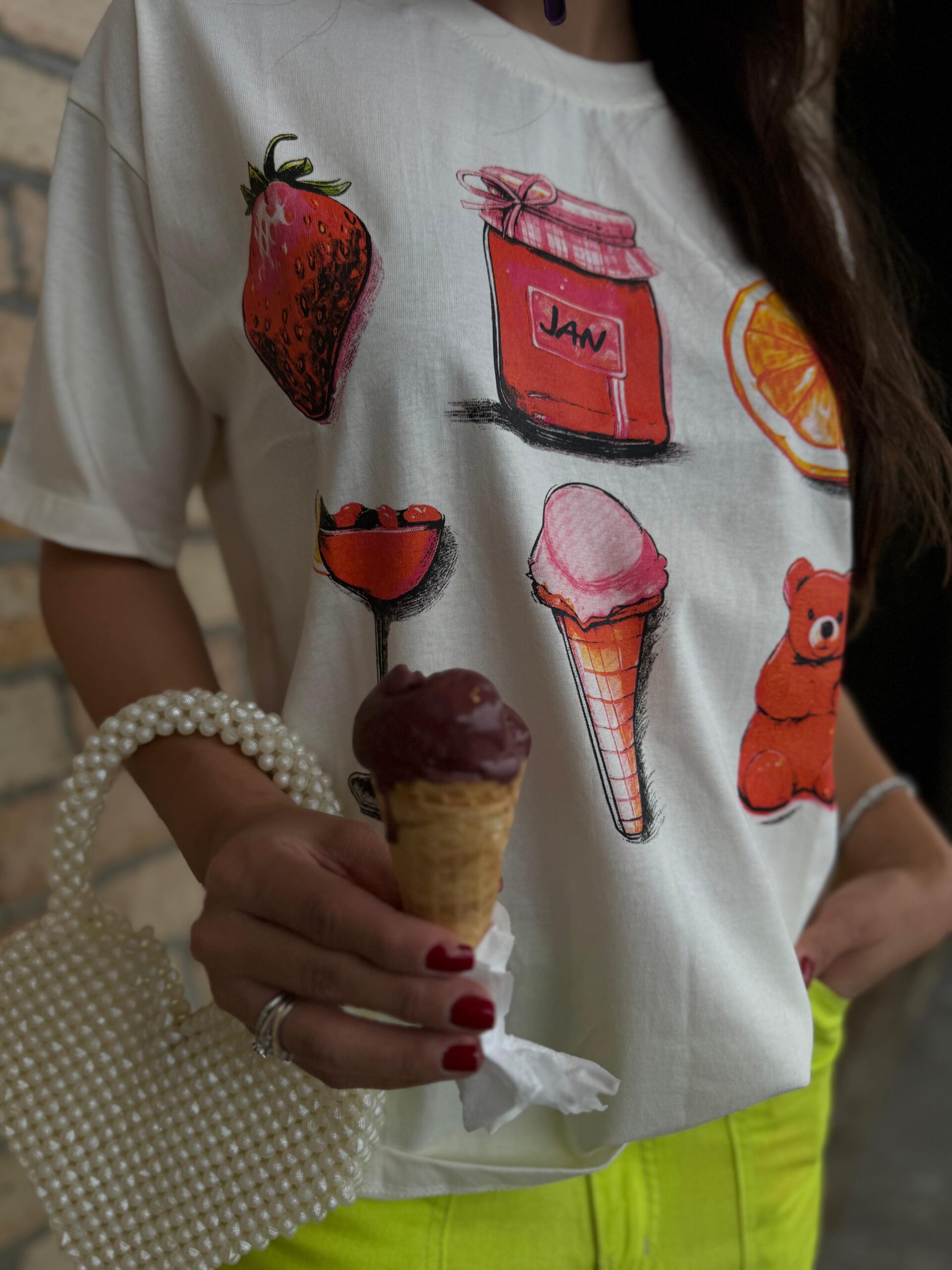 T-shirt sorvete/urso