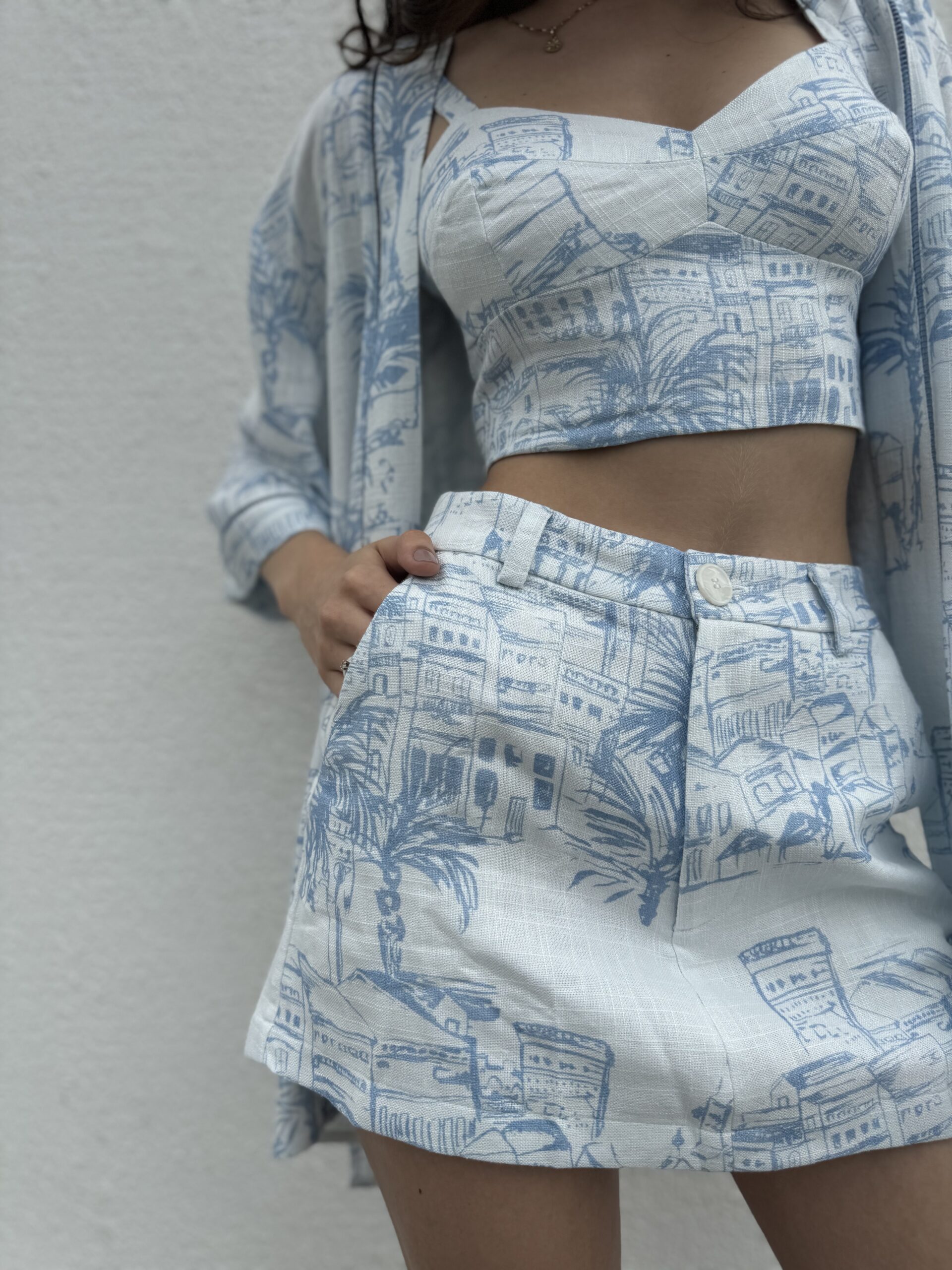 Short Saia Amalfi Azul
